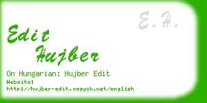 edit hujber business card